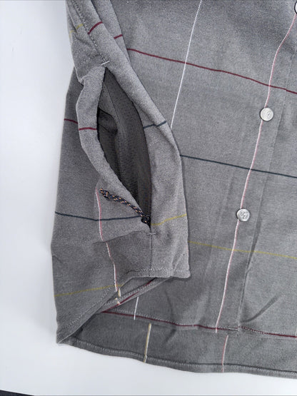 $180 FjallRaven Women’s Rider’s Flannel Plaid Thick Shirt- Grey Multi-Medium