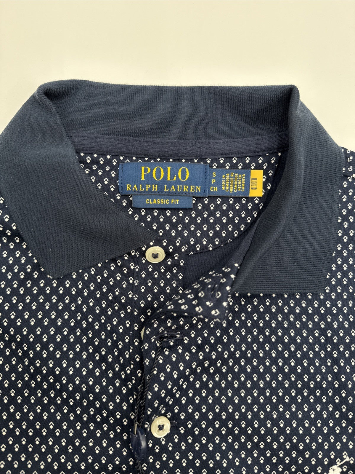 $125 Polo Ralph Lauren Men’s Classic Fit Polo Shirt - Navy Dots - Small - New