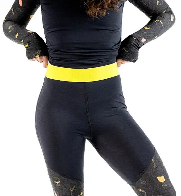 Wild Rye Women’s Jane Lite Crop Base Layer Leggings-Color Happy Hour-Size: 10