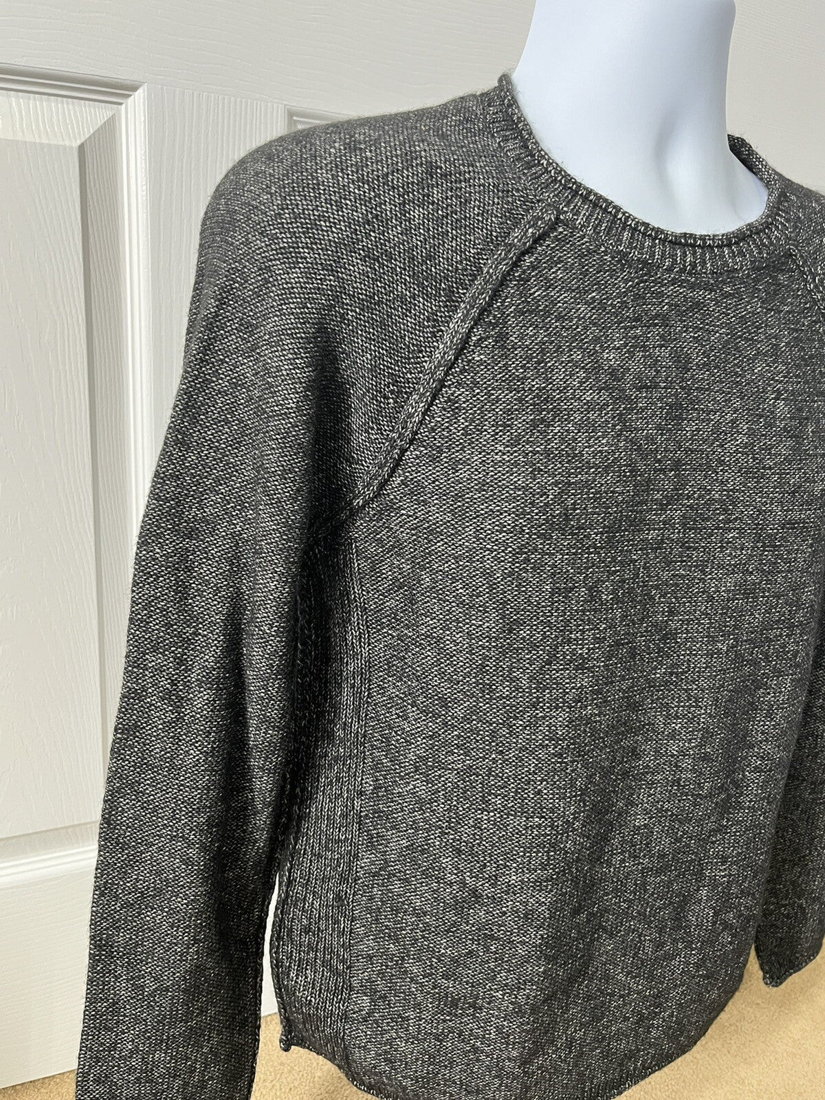 And Now This Mens Waffle-Knit Crew Neck Pullover Sweater-Black-Small-New Tag $50