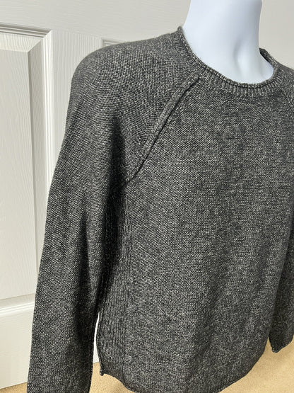 And Now This Mens Waffle-Knit Crew Neck Pullover Sweater-Black-Small-New Tag $50