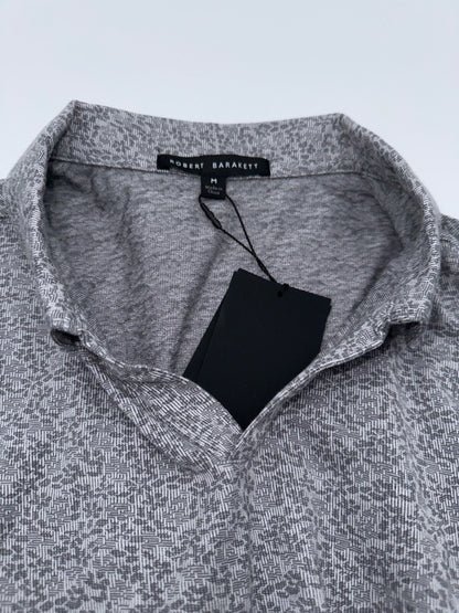 $115 Robert Barakett Men’s Open Collar Polo Shirt- Grey - Medium -  New with tag