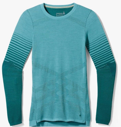 $130 Smartwool Women’s Intraknit Merino Base Layer Crew-Emerald -Small-New Tag