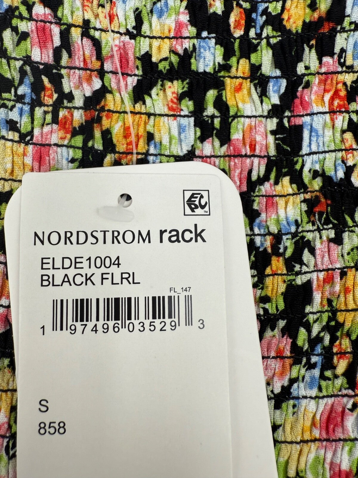$44 Elodie Women’s-Long Sleeve Summer Dress- Black Floral- Small- New Tag
