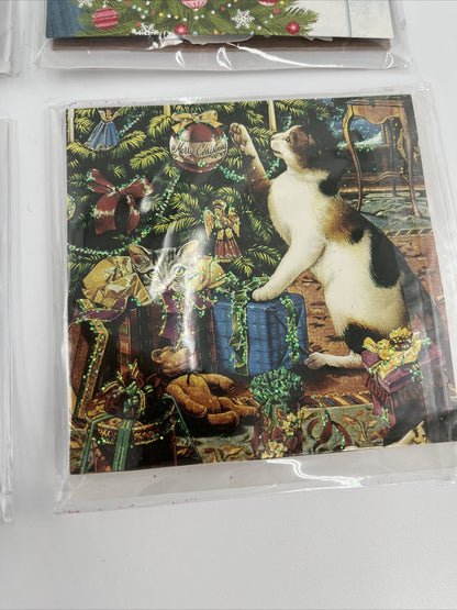 Up With Paper Lot Of 5 Holiday Pop-Up Christmas Cards- Combo - ($50) Great Deal!