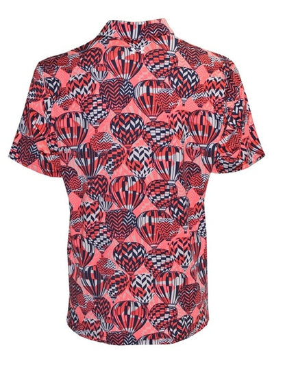 Under Armour Golf Men's Playoff 3.0 Hot Air Balloon Polo Shirt-Redish-Large -New