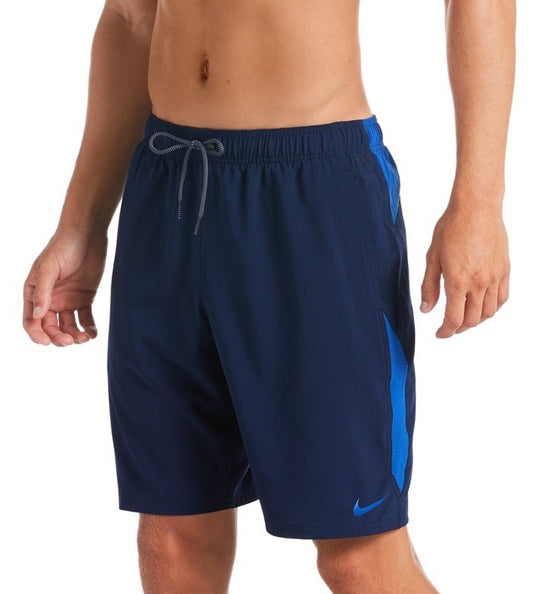 $60 Nike Swim Men’s Contend Swimming 9” Trunks NESSA482-440-Blue-Medium-New Tag