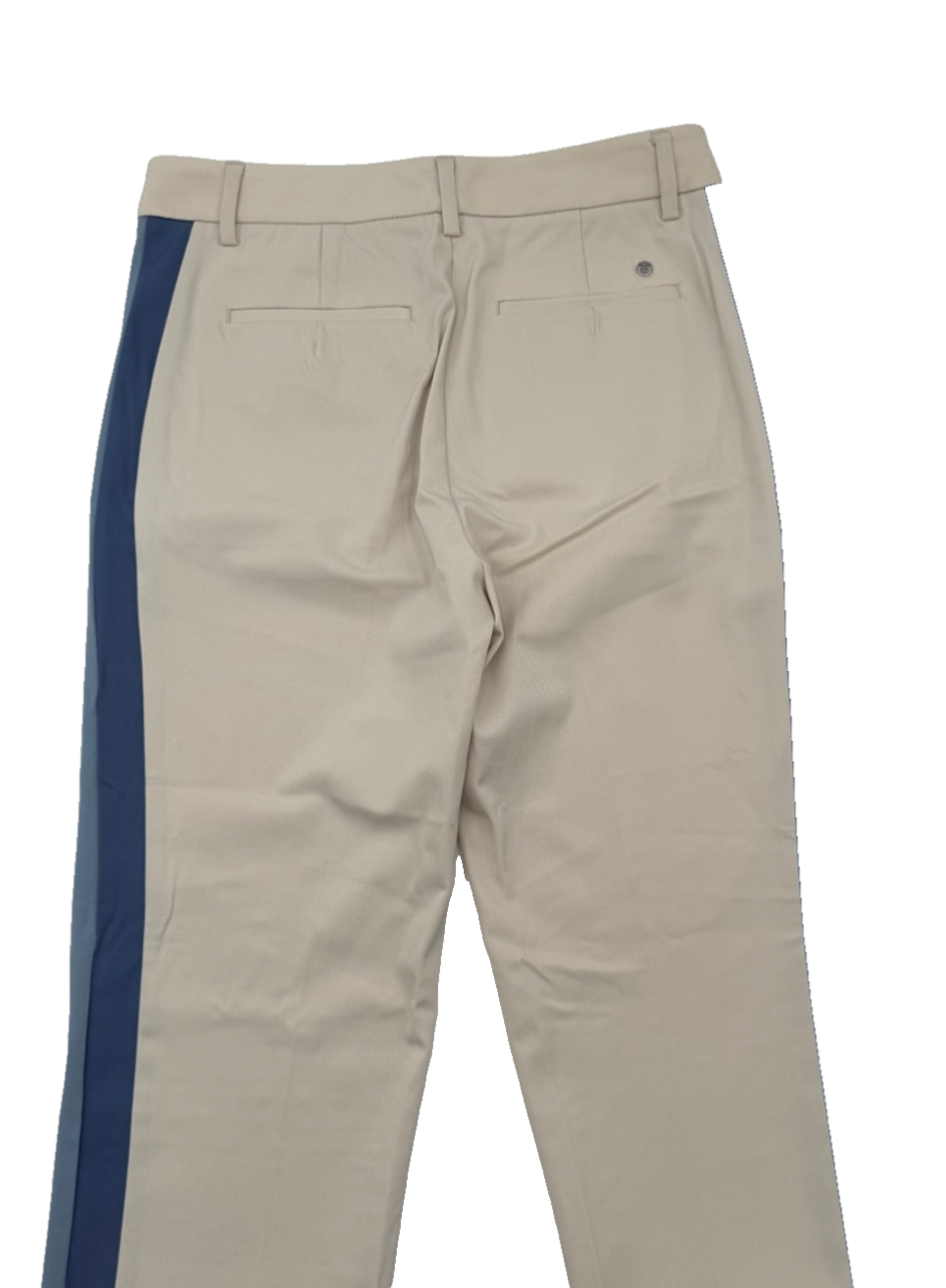 $140 G/FORE Women’s-Stretch Tech Side Stripe Twill Golf Trouser-Tan/Blue-Size 0