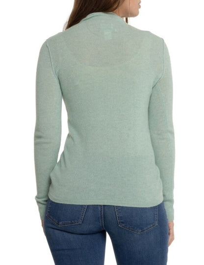 Telluride Clothing Company 2 Ply Cashmere Funnel Neck Sweater-Pistachio-Medium