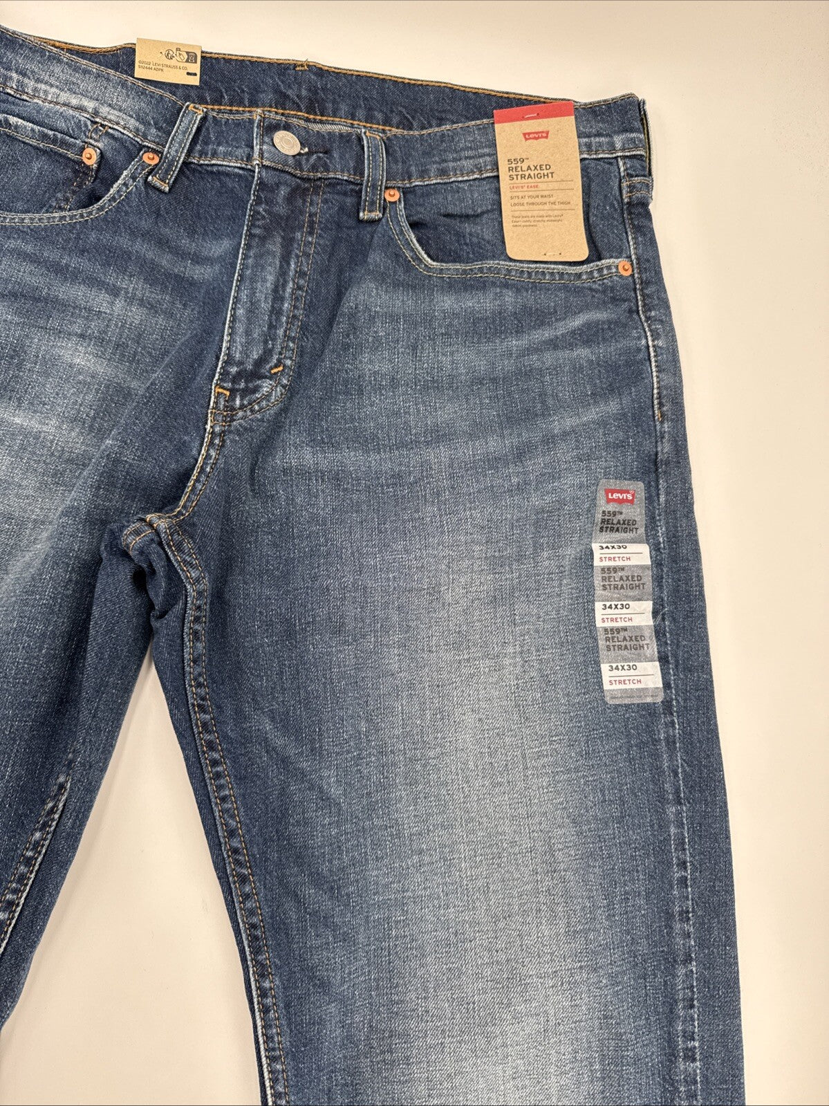 $69.50 Levi's Men's 559 Relaxed Straight Jeans - Mystery Man Blue - 34W 30L -NEW