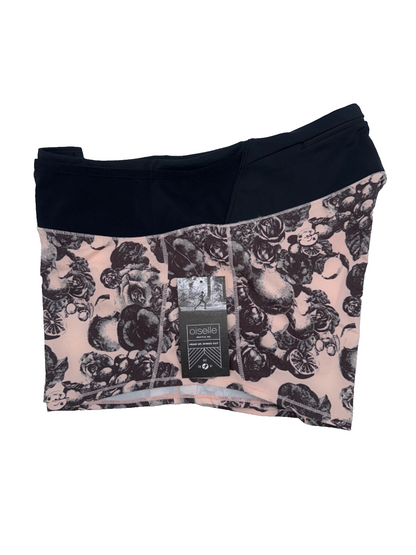 $62 Oiselle Women’s Toolbelt Roga Shorts - Rose Botanical - Size 8 - New