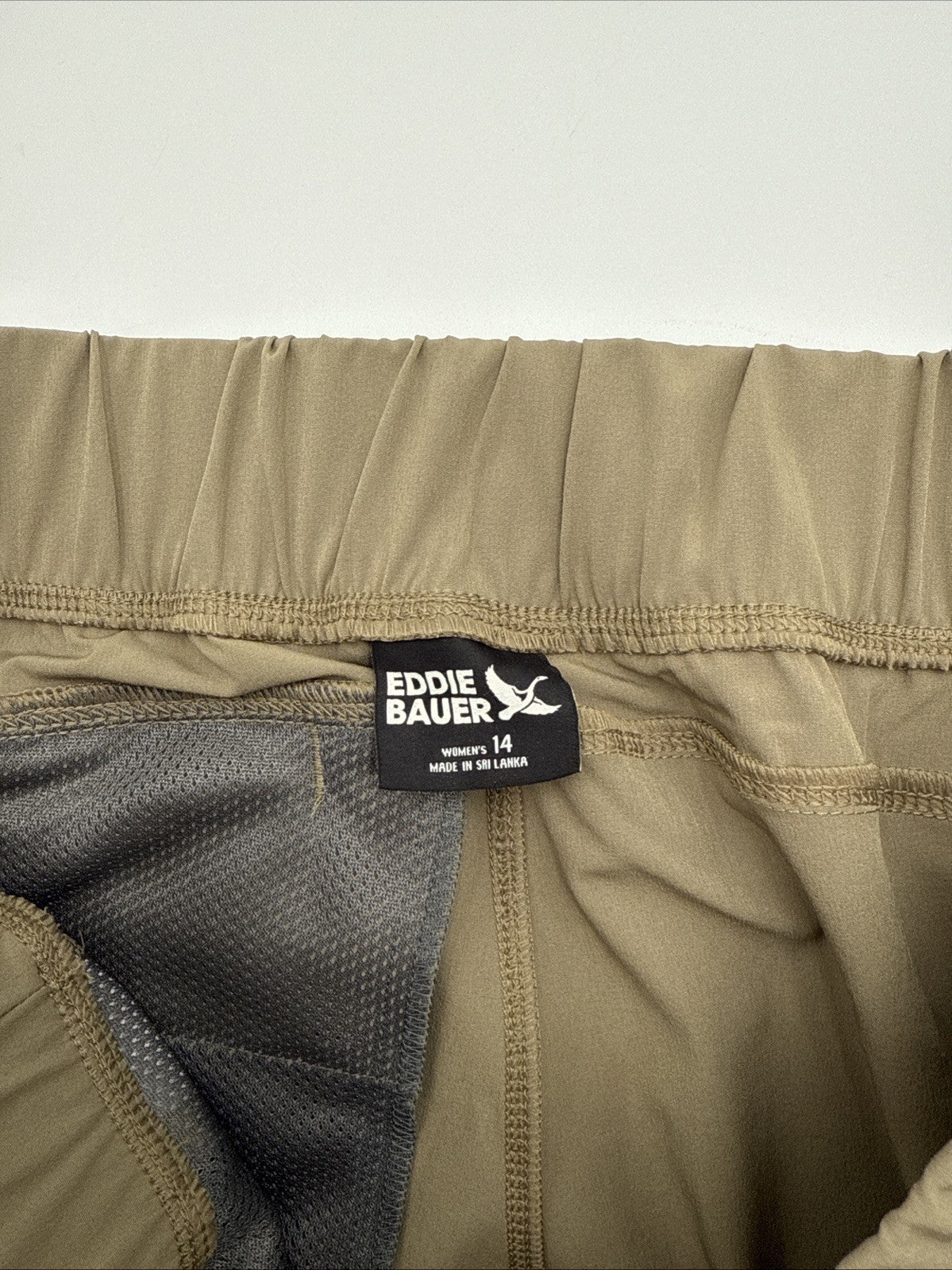 $85 Eddie Bauer Women's Trail Hiking Pants - Mushroom-Size 14 (37W)-New With Tag