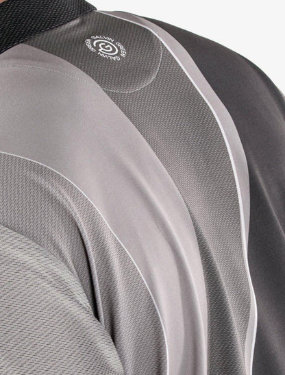$100 Galvin Green Men’s Mico Golf Shirt Polo- Sharkskin Grey Black - Medium -New
