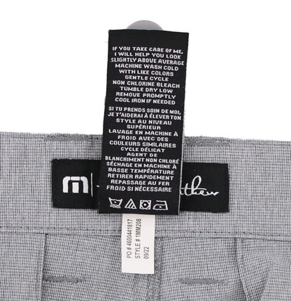 $85 Travis Mathew Men's Beck Shorts Stretch Waistband - Light Grey-Size: 34- New