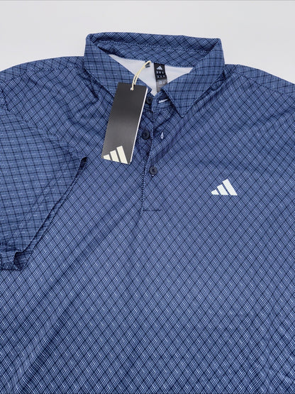 $65 Adidas Men's Core Allover Print Golf Polo Shirt- Collegiate Navy- Medium-New