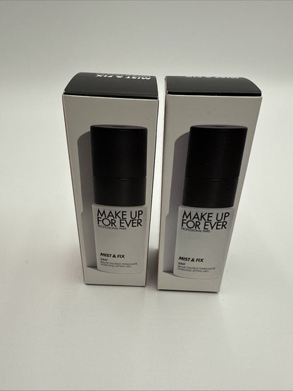Lot Of 2 Make Up For Ever Mist & Fix 24H Hydrating Setting Mist Mini, 1 oz. each