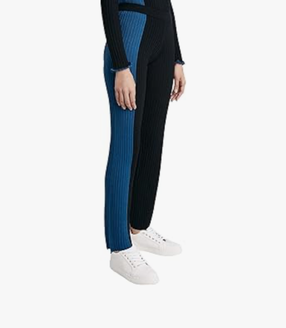 $98 BCBGeneration Women's Skinny Sweater Pant - Black/Blue - Medium - New