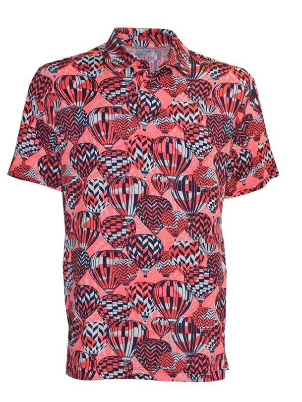 Under Armour Golf Men's Playoff 3.0 Hot Air Balloon Polo Shirt-Redish-Medium-New