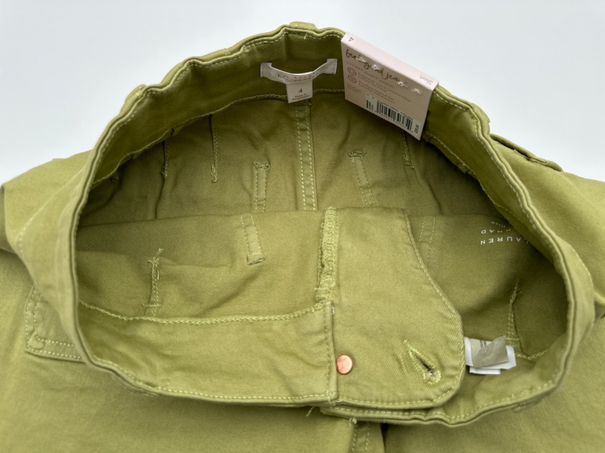 $40 Lauren Conrad Women's Super High Rise Patch Pocket Short-Giada Green-Size 4