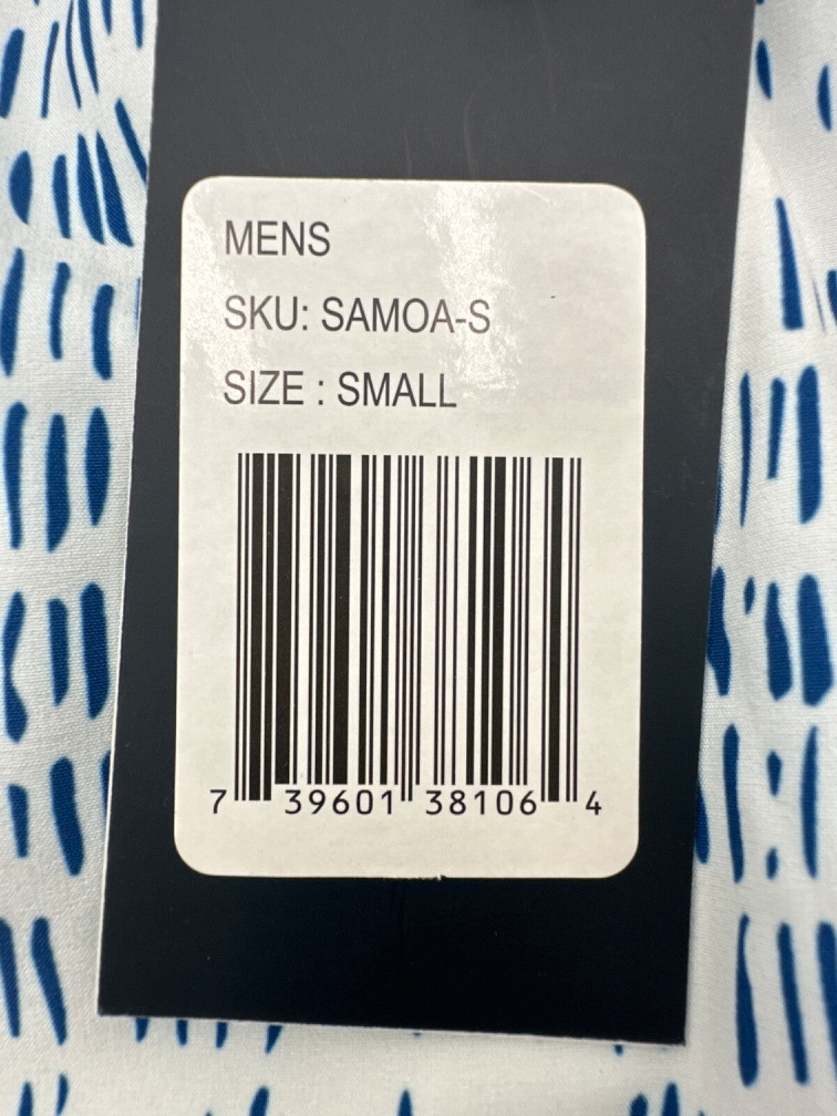 $64 Harmonqlo Men’s Samoa Swim Shorts 6” - White/Blue- Small - New With Tag