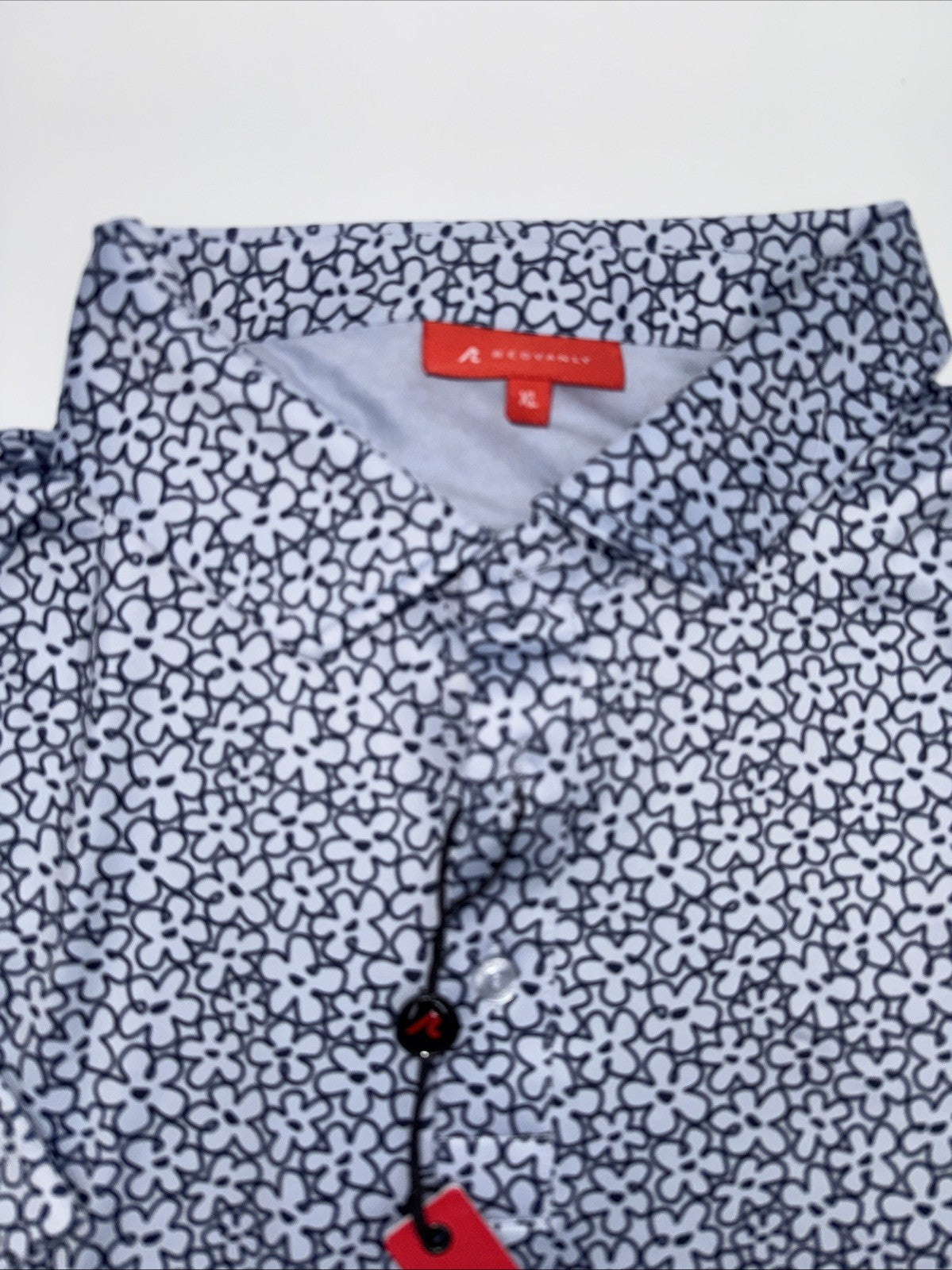 $110 Redvanly Men’s Pierre Golf Performance Polo Shirt-Blue Lavender -XLarge-New