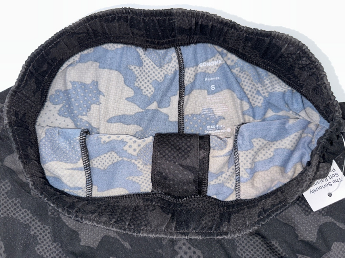 Sonoma Men's Joggers - LS21J302RP - Black Camo - Small - New With Tags