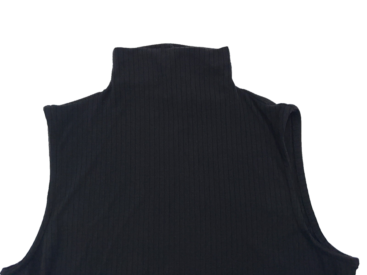 $48 Elie Women’s Sleeveless Turtleneck - Black - Medium - New With Tag