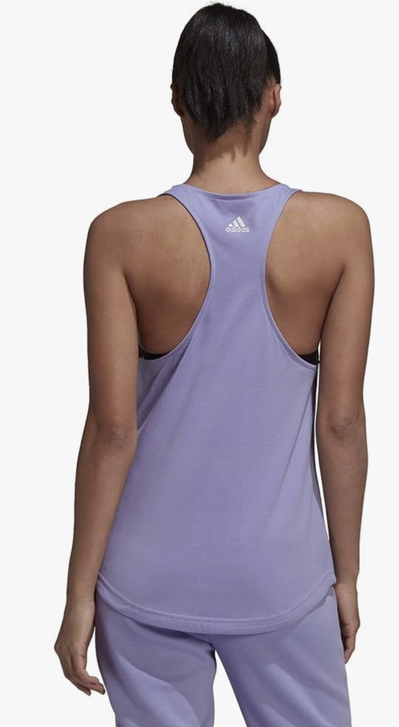 Adidas Women’s-Loose Logo Tank Top-Light Purple- XSmall- New Tag