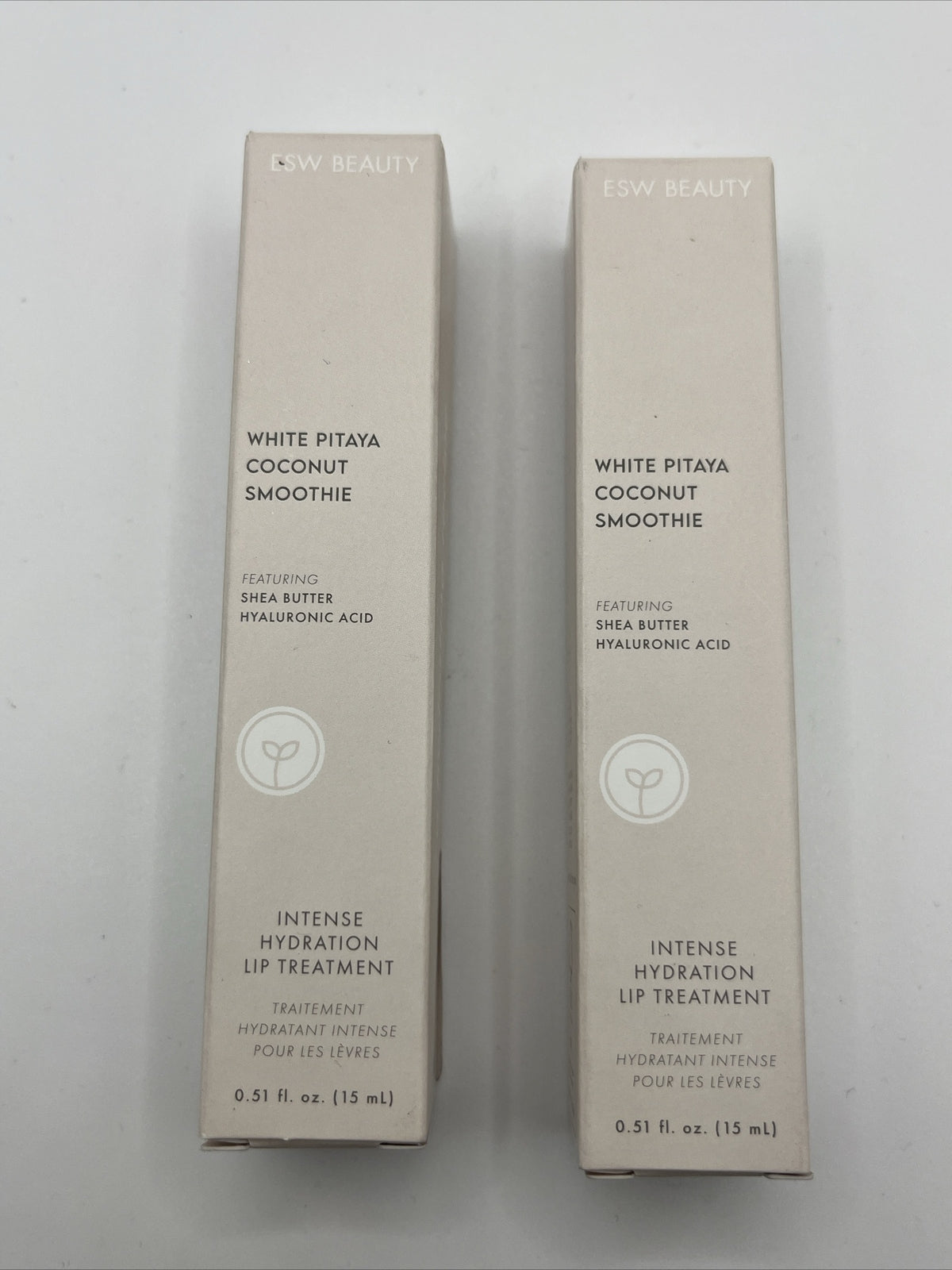 Lot of 2 ESW Beauty White Pitaya Coconut Advanced Smoothing Lip Treatment 0.51oz