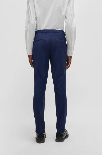 $198 Hugo Boss Men's Slim-Fit Trousers - Open Blue - 32 Regular - New With Tags