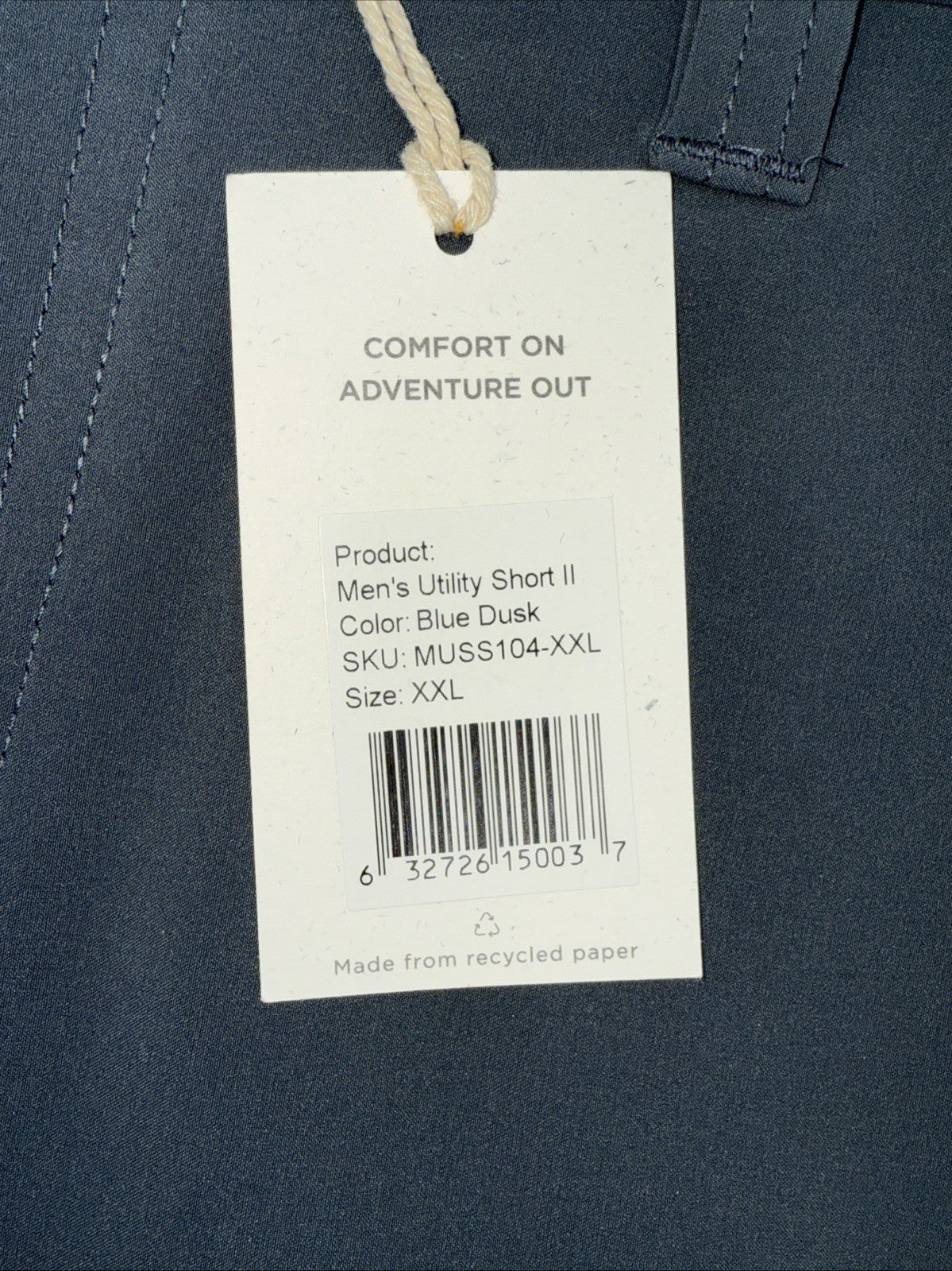 $68 Free Fly Men's Utility Short II - 7.5" - Blue Dusk -2XLarge- New Tag