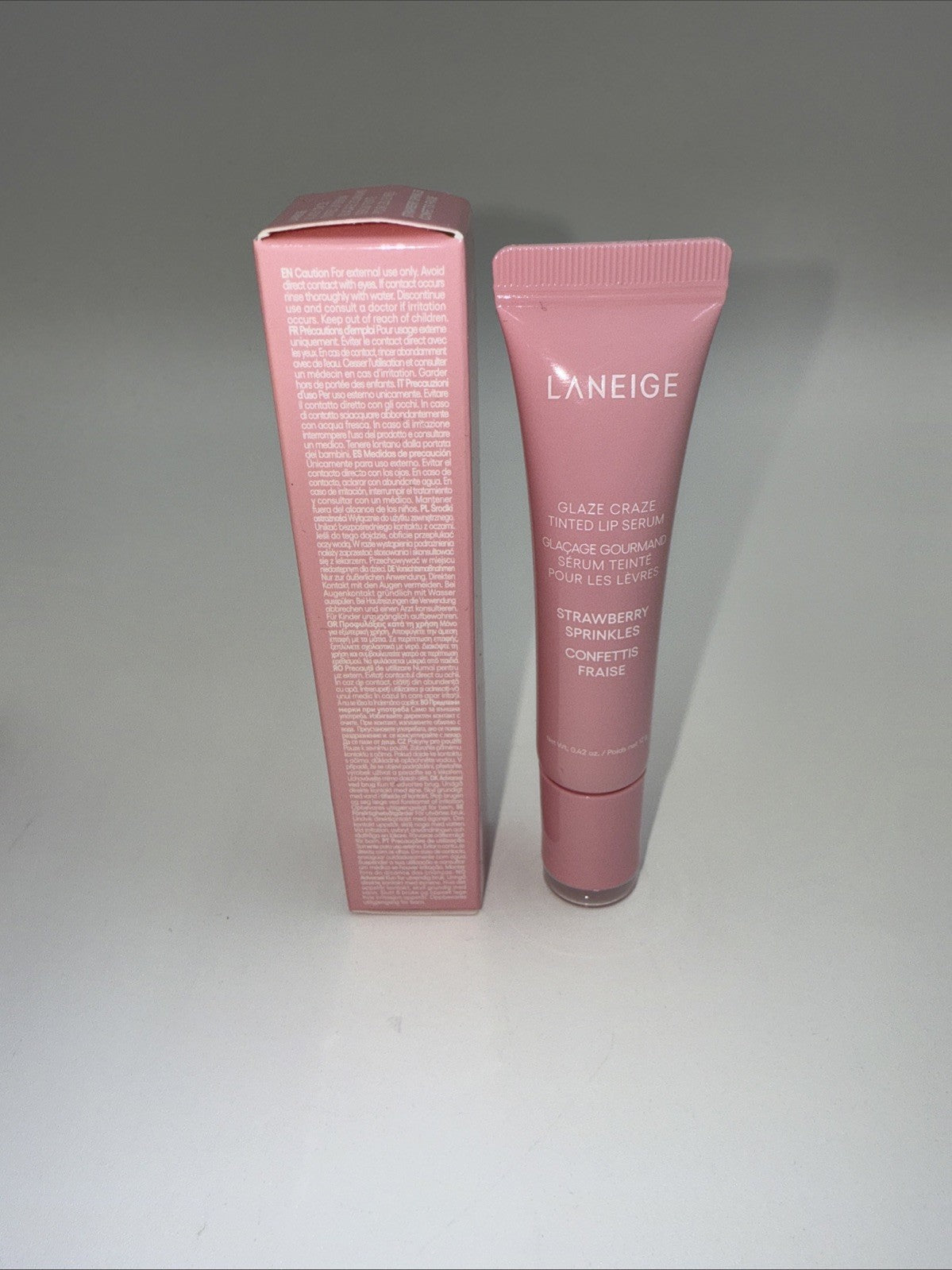 LANEIGE Glaze Craze Tinted Lip Serum Strawberry Sprinkles 0.42 oz / 12 g NIB