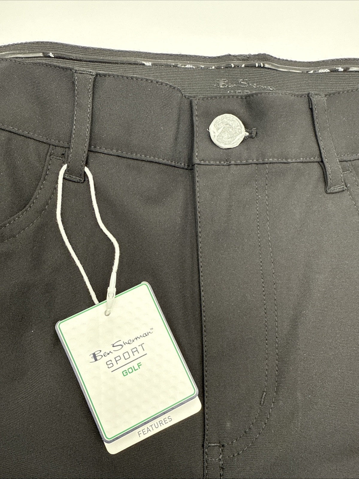 $89 Ben Sherman Men’s 4 Way Stretch Tech Pants- Black- 30W x 32L - New with tag
