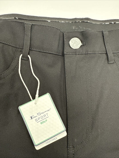 $89 Ben Sherman Men’s 4 Way Stretch Tech Pants- Black- 30W x 32L - New with tag