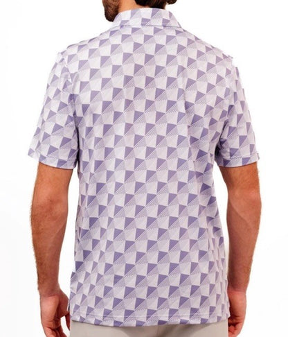 $75 GOOD GOOD Men’s Dynamic Golf Shirt Polo  Stretch Performance-Purple-Small