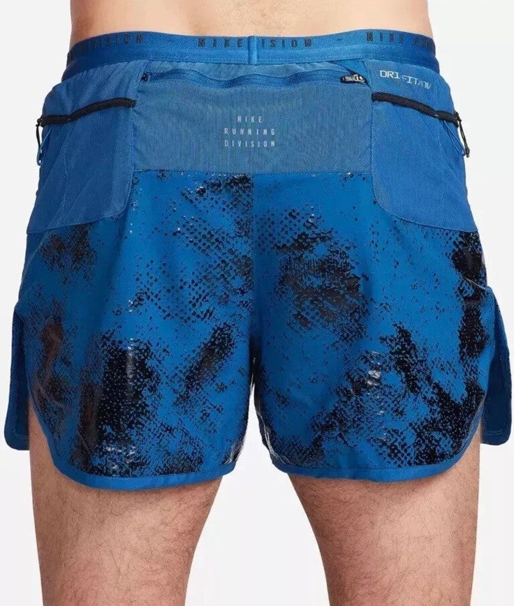 $100 Nike Men’s ADV Running Division Shorts Blue Black FN3377-476- Size: Medium