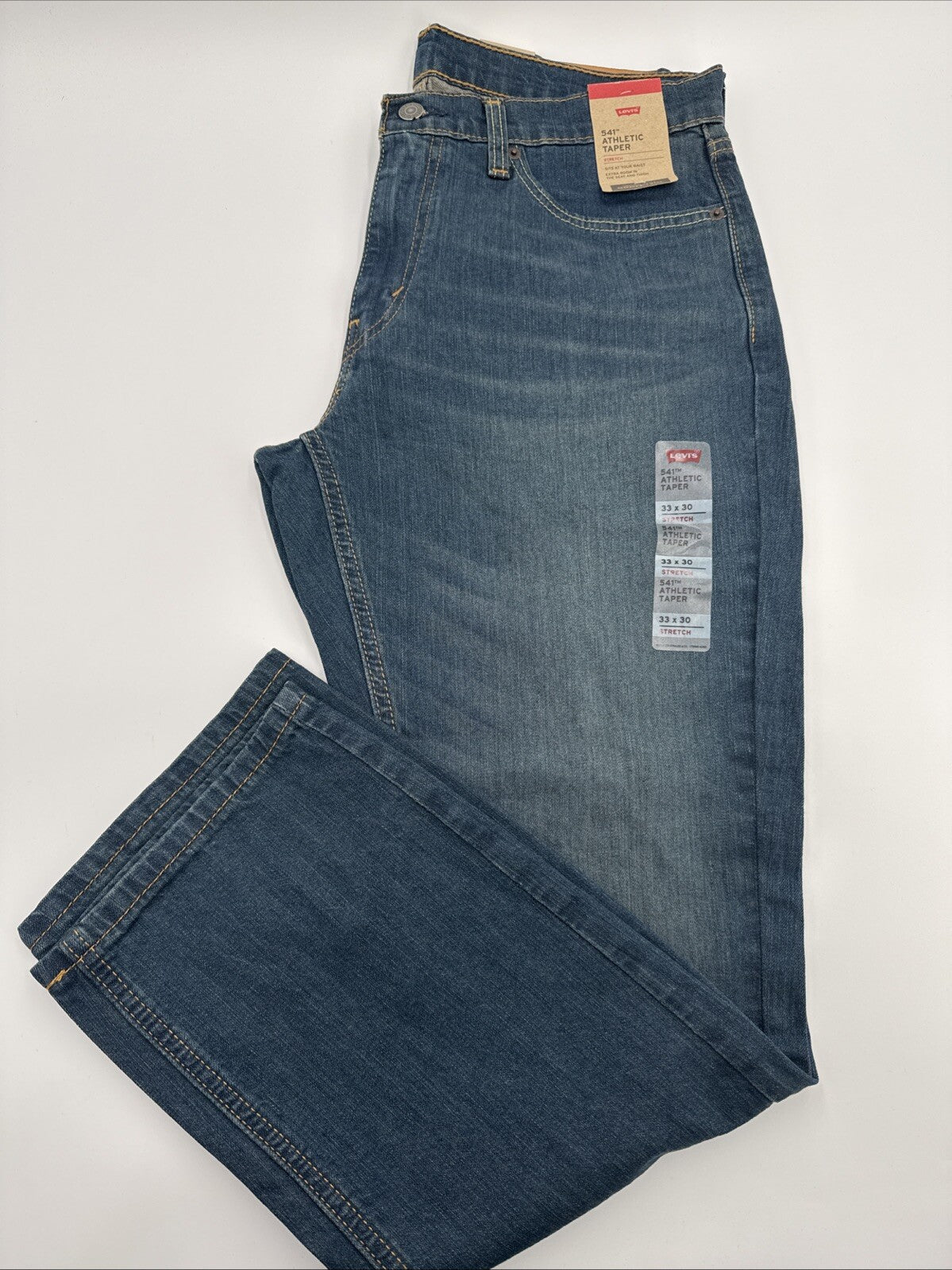 $70 Levi's Men’s 541 Athletic Taper Stretch Jeans-Midnight Rigid-33W x 30L-NEW