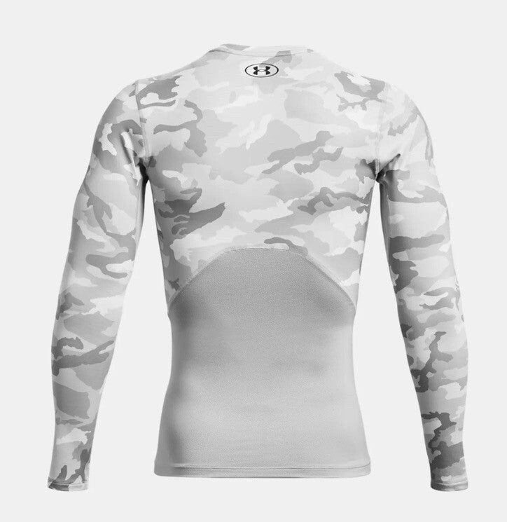 $80 Under Armour Men’s CGI Compression Crew Training Shirt-Gray Camo-Medium-New