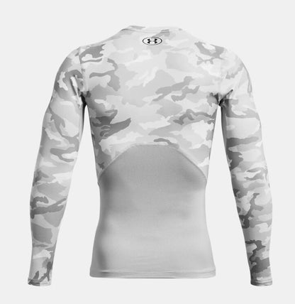 $80 Under Armour Men’s CGI Compression Crew Training Shirt-Gray Camo-Medium-New
