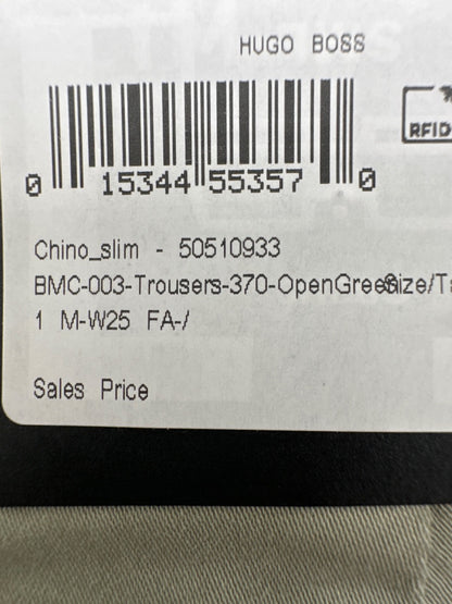 $159 Hugo Boss Men’s Slim Fit Chino Pants - Light Green - Size 32W x 30L - New