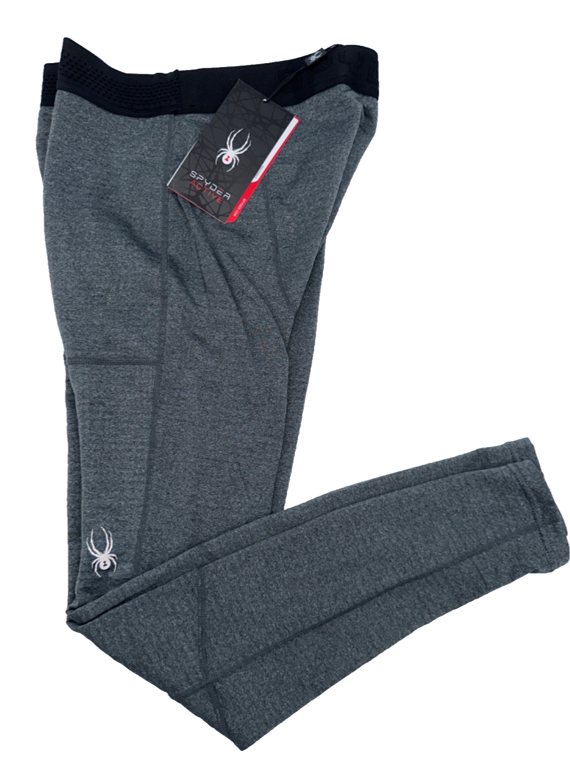 $78 Spyder Active Men's Compression Leggings - Grey - Medium - New With Tags