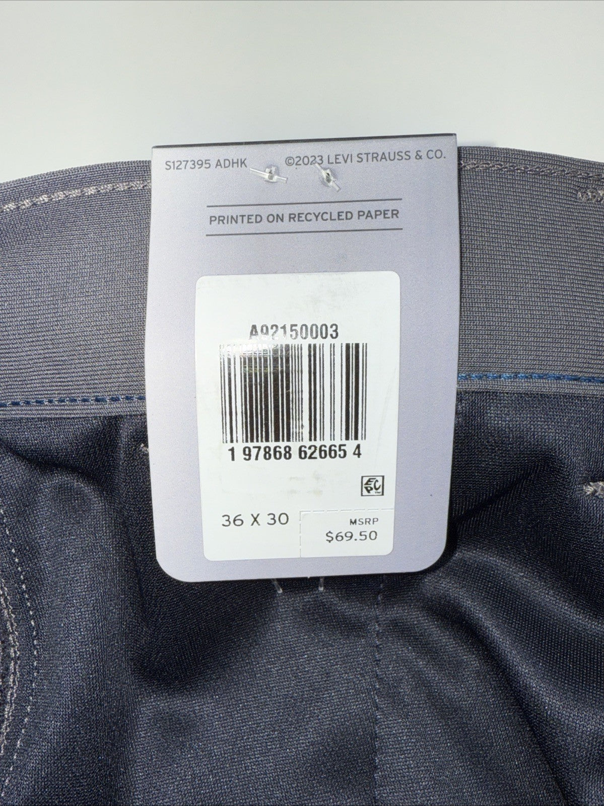 $69 Levi’s XX Chino Standard Tech Men’s Pants- Charred Grey- 36W 30L-New Tags
