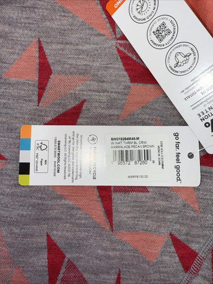 $130 Smartwool Women’s Intraknit Thermal Merino Base Layer 1/4 Zip-Coral-Small