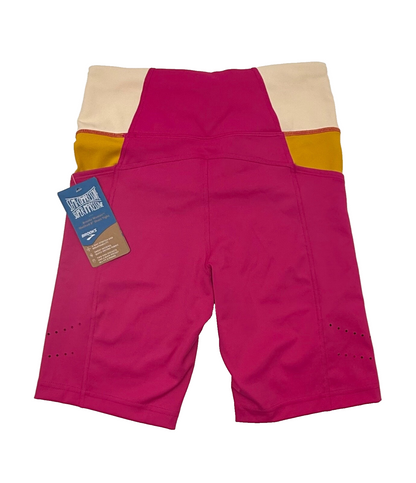 $64 Brooks Women’s Method 8” Tight Shorts - Mauve/Sand/Sundial-Small-New Tag
