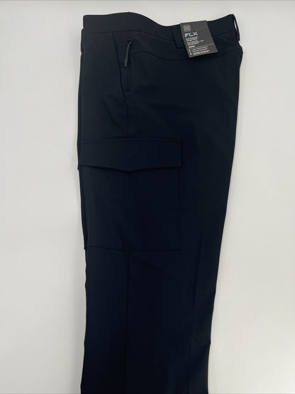 FLX Men’s Premium Slim Cargo Pants- Black- 32W 32L - New Tags