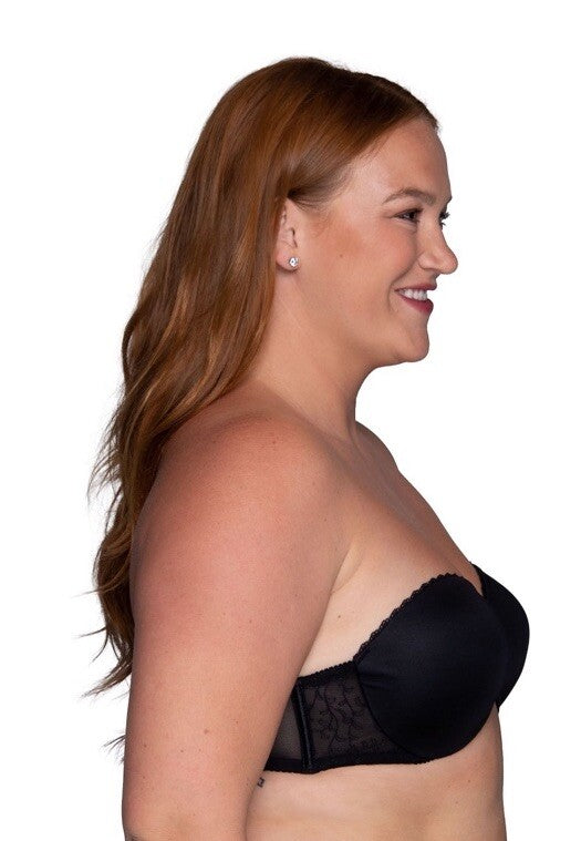 Vanity Fair Women’s Gel Touch Strapless Push Up Bra- Convert 5 Ways - Black- 36C