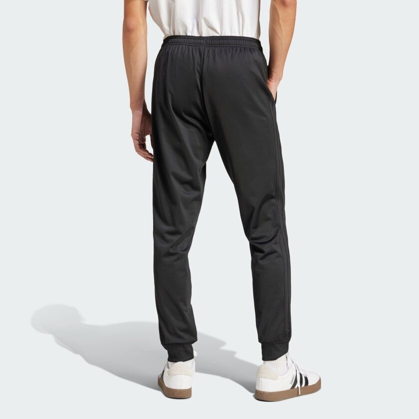 $45 Adidas Men's 3 Stripes Tricot Regular Tapered Track Pant - Black -Large-New