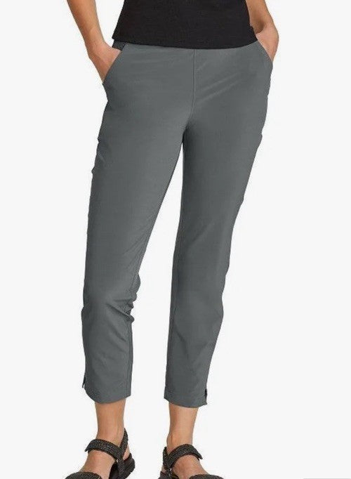 $80 Eddie Bauer Women's Departure Ankle Pants - Grey- XLarge - New Tag