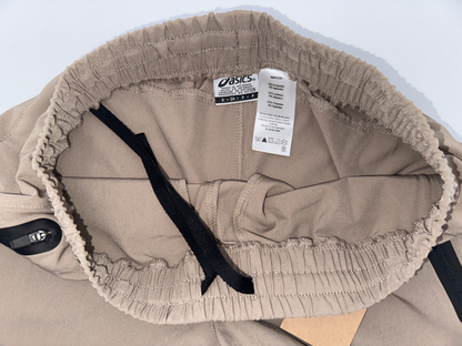 $60 Asics Men's Woven Stretch Pants - Khaki/ KH093 - Small - New With Tags