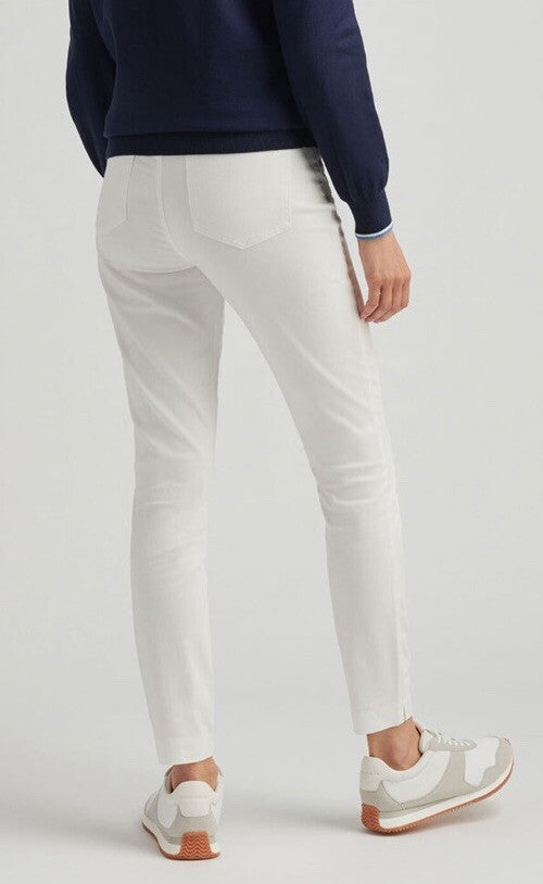 $150 Peter Millar Women's Karlie Stretch Sateen High Rise Pant -White-Size 8-NEW